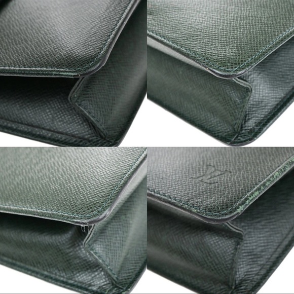 Louis Vuitton Hunter Green Briefcase with Gold Accent PRE-OWNED - Picture 8 of 17